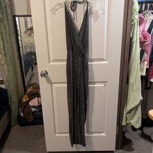 Sparkly Black Halter Jumpsuit